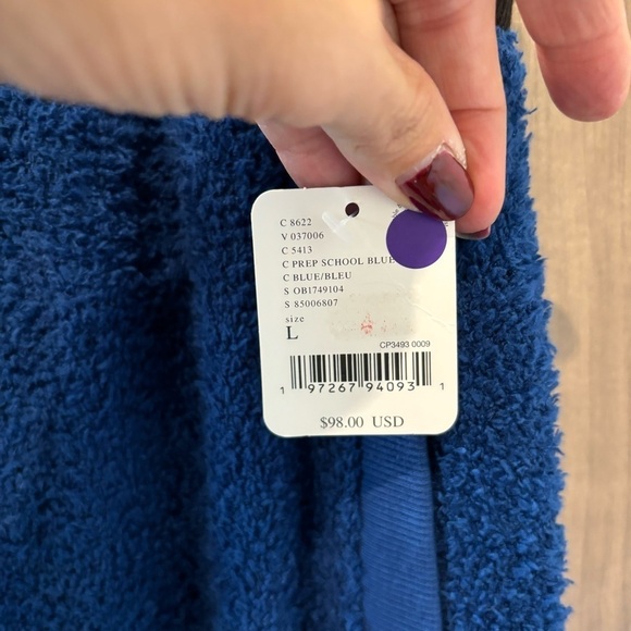 NWT Free People Movement Cuddle Up Fleece Pants Pull On Fuzzy Sweatpants blue - Picture 6 of 12